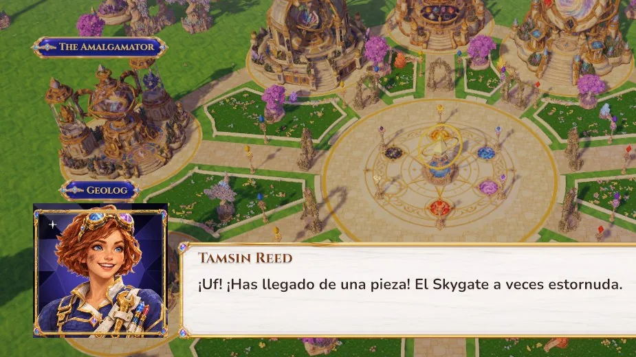 Tamsin Reed habla en la plaza de Iridia