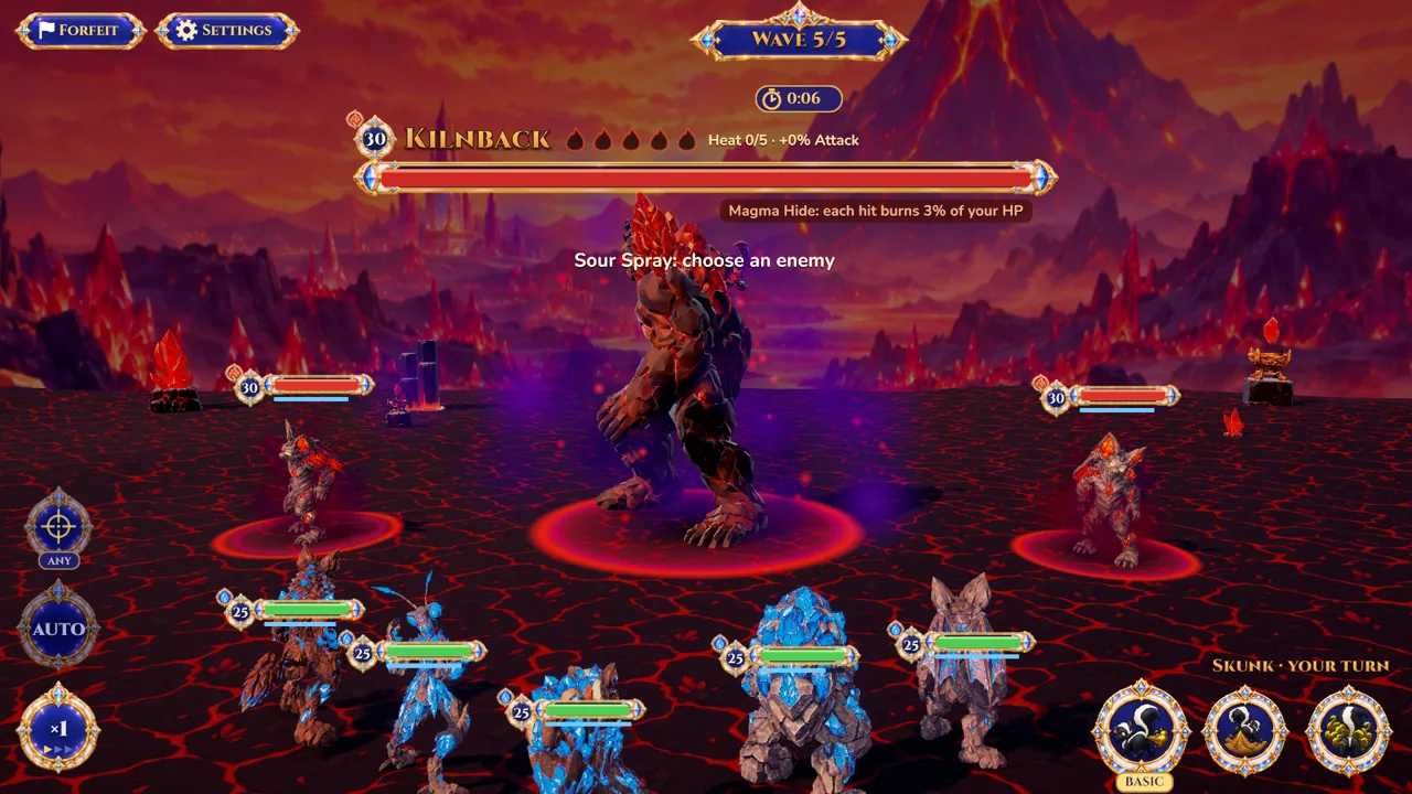 Fighting Kilnback, the Fire dungeon boss
